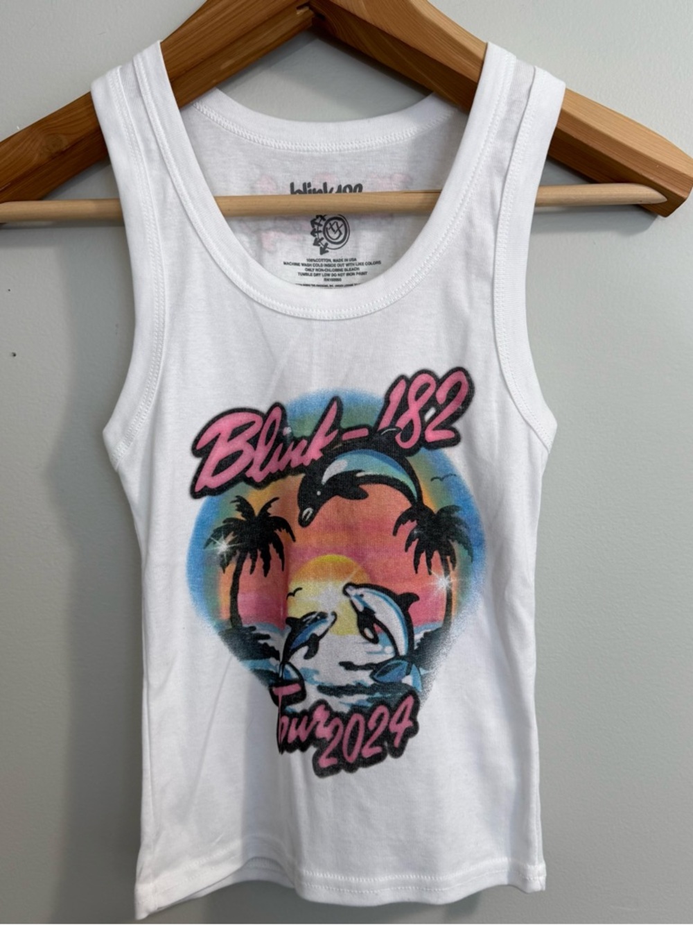 2024 Blink 182 One More Time Tour Women's Concert Dolphin Tank Top